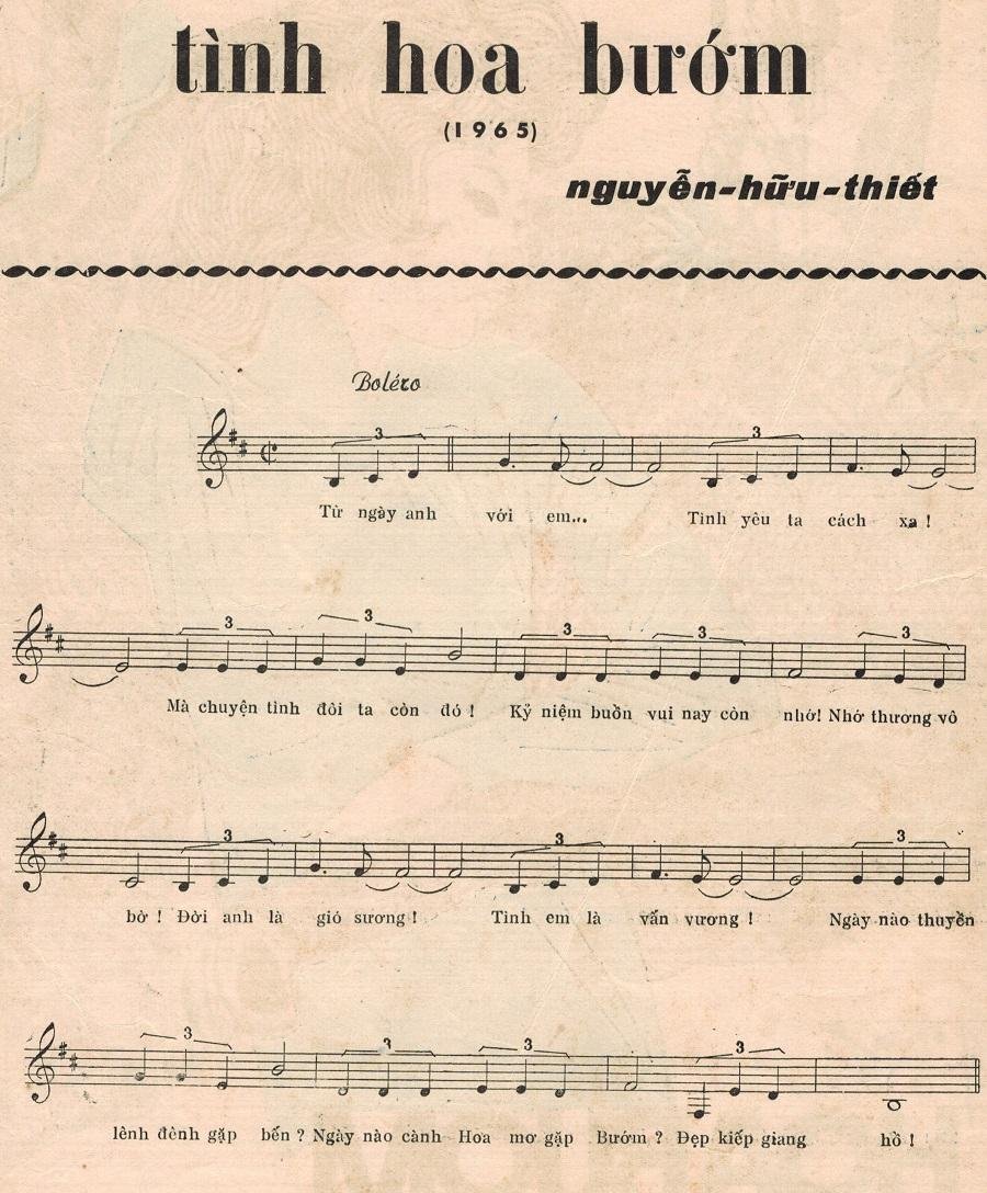 Sheet nhạc Tình Hoa Bướm